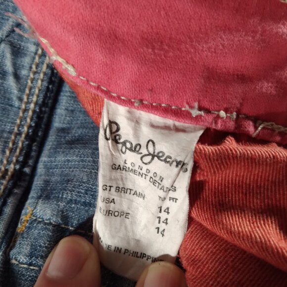 Pepe Jeans 31st ANNIVERSARY London Union Jack British Flag FLARED JEANS 25x29 - Picture 12 of 16